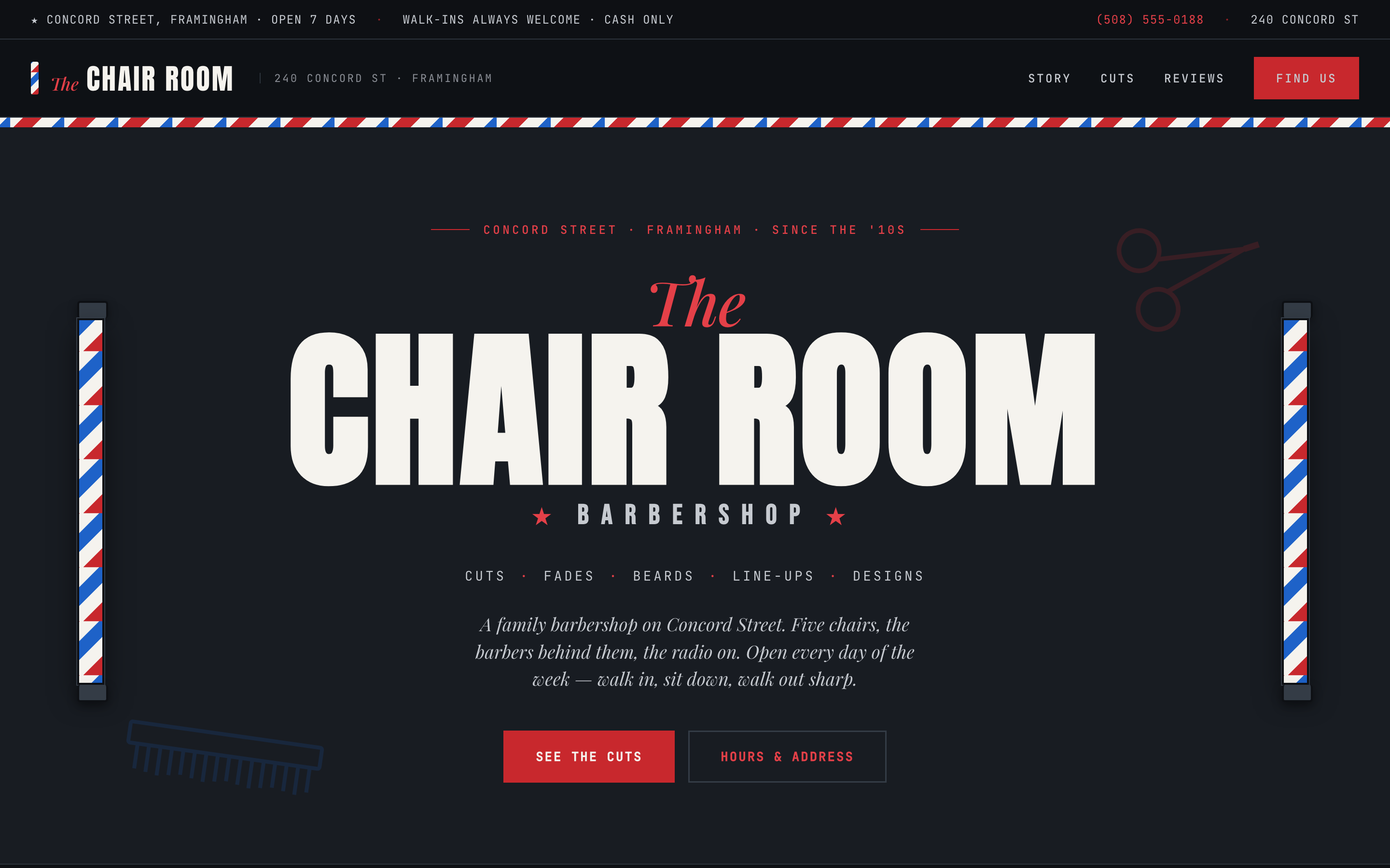 Sample website for The Chair Room